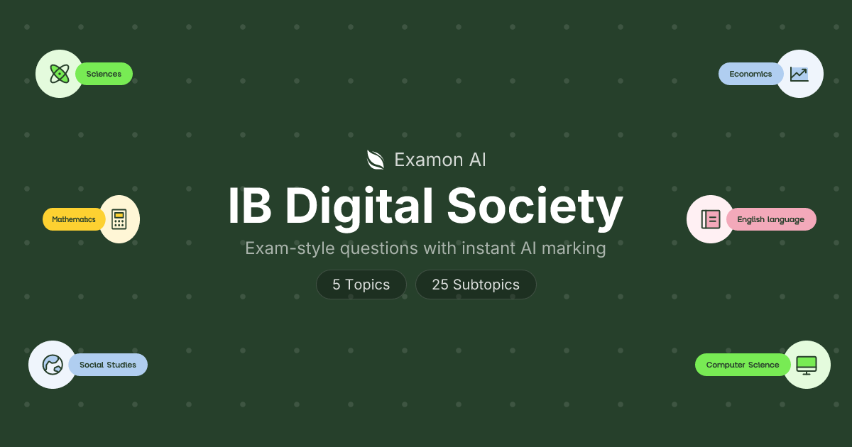 IB Digital Society Exam Practice & AI Marking | Examon AI